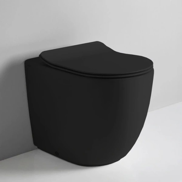 Унитаз приставной Artceram File 2.0 FLV007 17 00 безободковый, торнадо, черный матовый