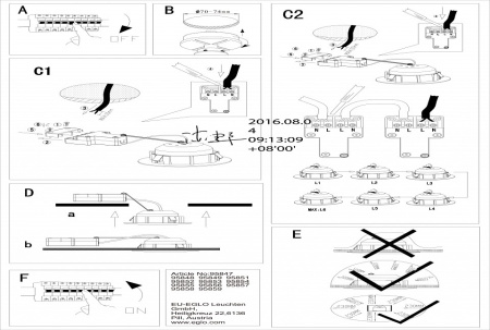 Набор встраиваемых светильников Eglo Pineda 95853
