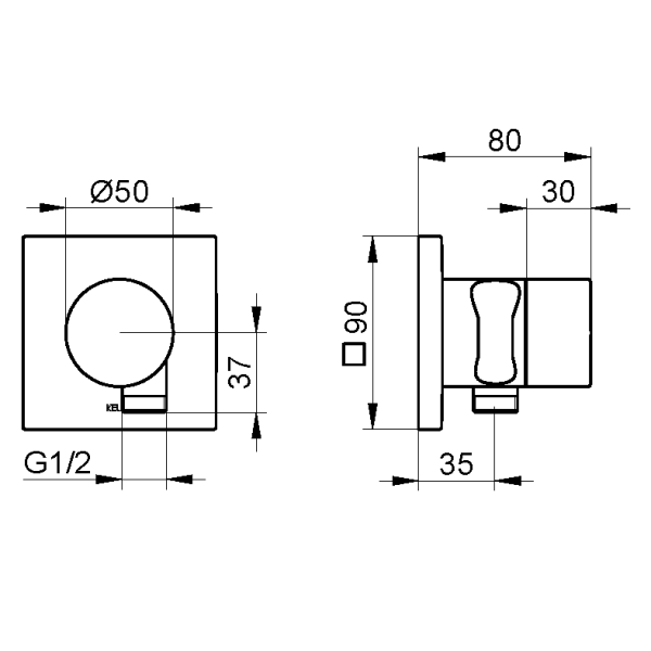 Переключатель Keuco IXMO 59556010202
