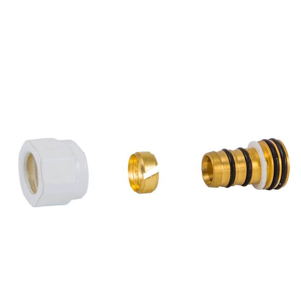 Соединение резьбовое SCHLOSSER для пластиковых труб белое GW 22x1.5 x 16x2