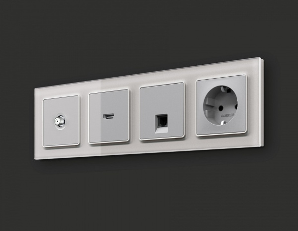 ТВ-розетка без рамки Ambrella Volt ALFA MA413050
