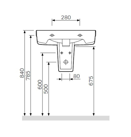 Полупьедестал AM.PM Bliss L C534970WH