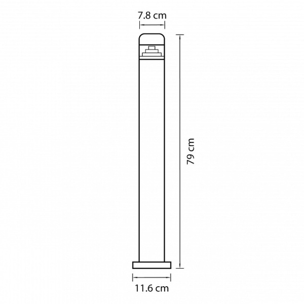 Наземный низкий светильник Lightstar Raggio 376707