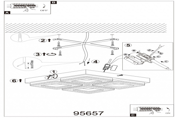 Накладной светильник Eglo Fradelo 95657
