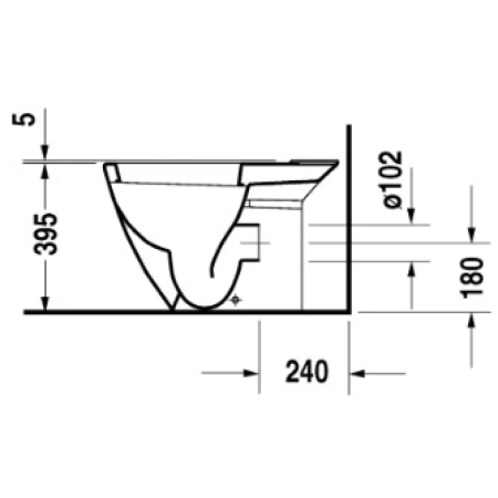Чаша напольного унитаза Duravit Starck 2 0238090000