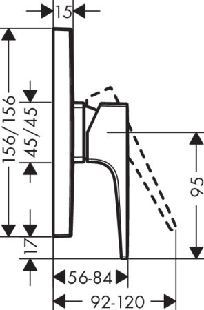 Смеситель для душа hansgrohe METROPOL 32565000