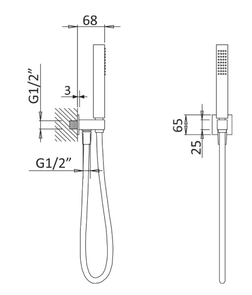 Гигиенический душ Cezares Porta PORTA-DEFM-01