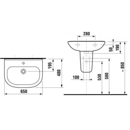 Раковина 60x48 Jika Olymp 8106140001041