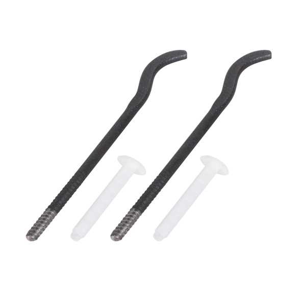 Комплект плоских кронштейнов с дюбелями 7,2х170мм, черные