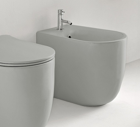 Напольное биде Kerasan Nolita 532059*1 серый матовый