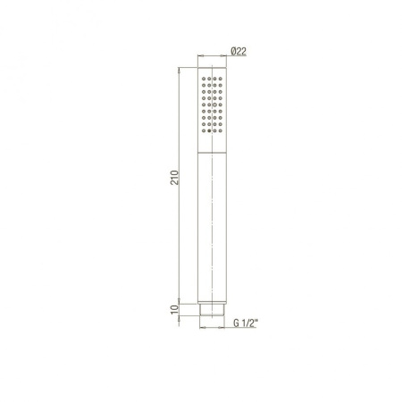 Душевая лейка Paini 53PZ155TT круглая брашированный чёрный