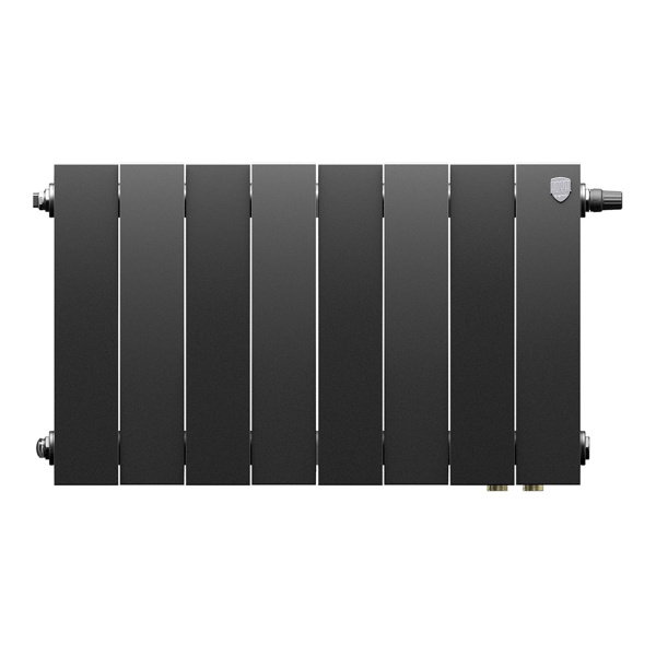 Радиатор биметаллический Royal Thermo PianoForte 300 Чёрный VR80 - 8 секц.