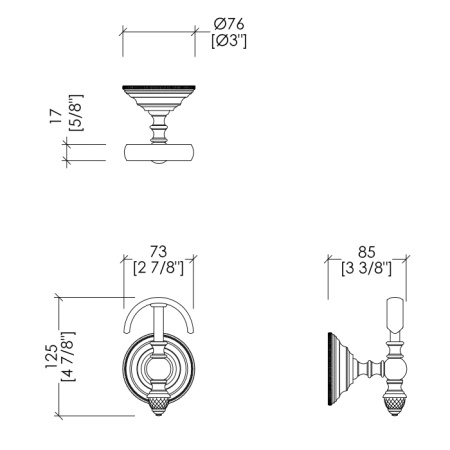 Крючок Devon&Devon Diamond WHD522BR бронза