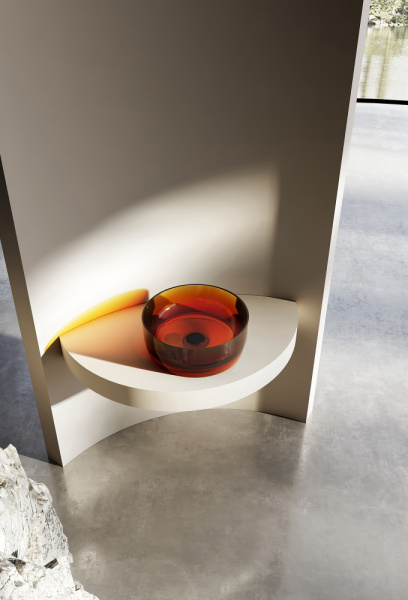 Раковина Abber Kristall AT2804Opal красная