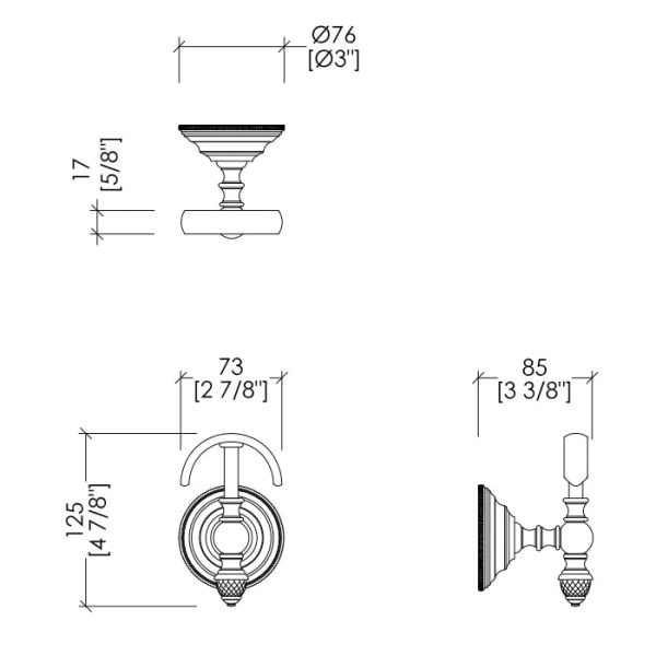 Крючок Devon&Devon Diamond WHD522BR бронза