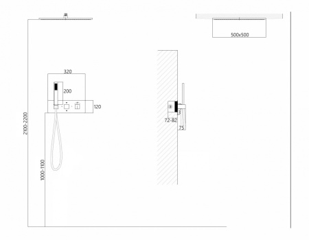 Душевой комплект Abber Daheim AF8255W с термостатом белая матовая