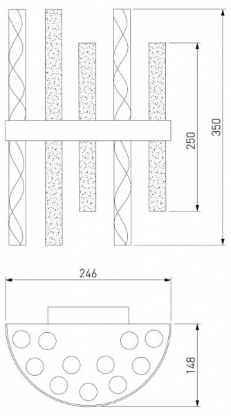 Накладной светильник Bogate's Hollis 367/2