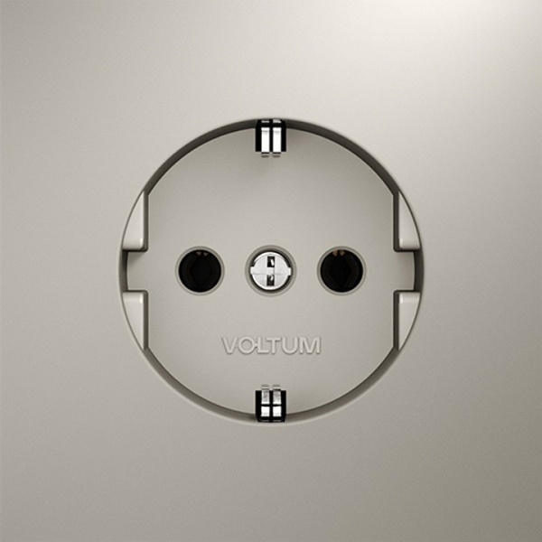 Розетка с заземлением без рамки Voltum S70 VLS040103