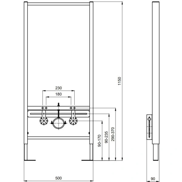 Инсталляция для биде Aquatek Standart INSB-0000001