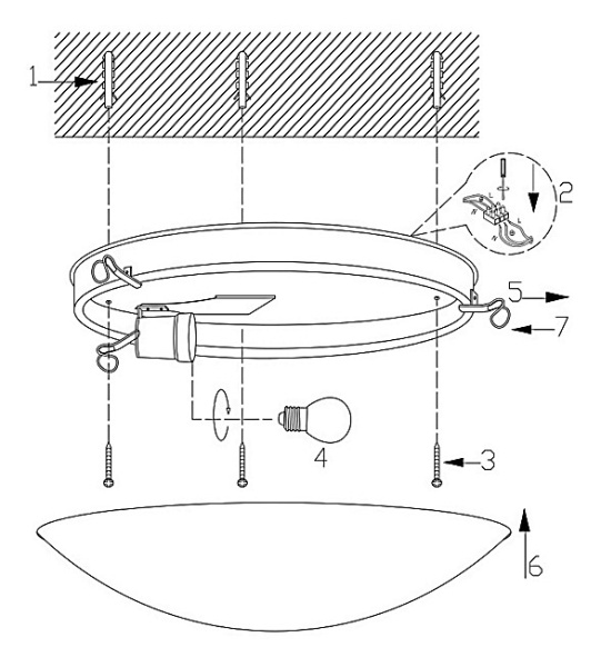 Накладной светильник Globo Alivia 40414-1