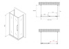 Душевой уголок Abber Schwarzer Diamant AG30140BH-S85B-S85B