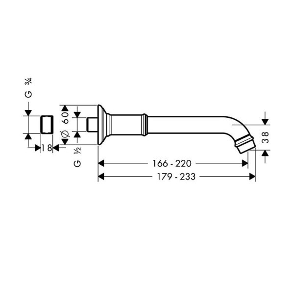 Излив Axor Montreux 16541000
