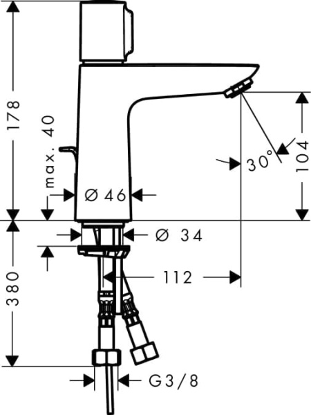 Смеситель для раковины hansgrohe Talis E 71750000