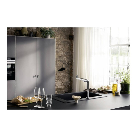 Смеситель для кухни hansgrohe Aqittura M91 76804000 с подключением к фильтру
