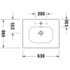 Раковина 63x49 см Duravit Viu 2344630000