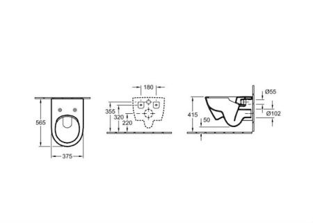 Подвесной унитаз Villeroy&Boch Subway 2.0 5614R001 безободковый