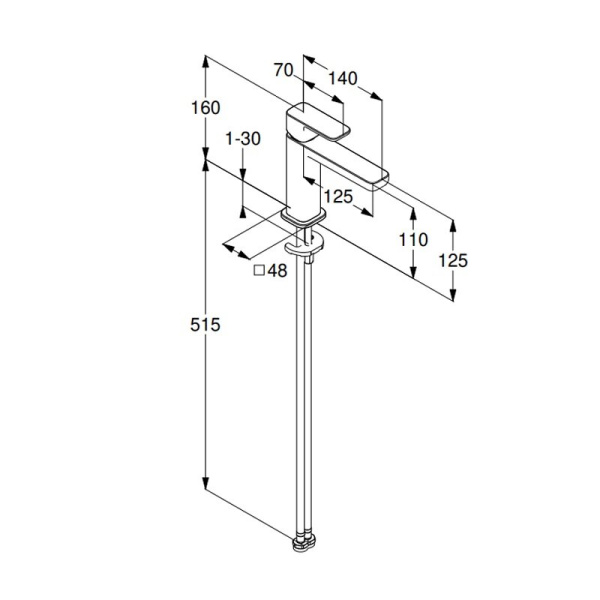 Смеситель для раковины Kludi Renon 422820575