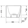 Акриловая ванна 180x80 см R Duravit DuraSquare 700428000000000