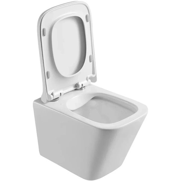 Унитаз подвесной Veconi Pulito VCN2-49R безободковый, с сиденьем микролифт, белый