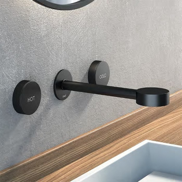 Смеситель для раковины Cisal Slim SM01351040 черный матовый