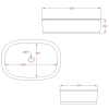 Раковина чаша 65x45 см Artceram Azuley AZL0020100bi*0