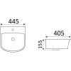 Раковина CeramaLux 78369A 44,5x40,5 см, подвесная, белый