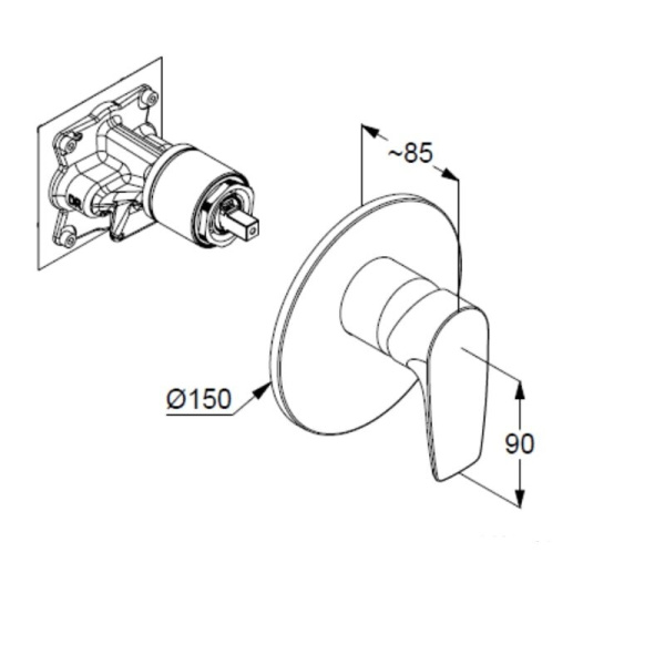 Смеситель для душа Kludi Pure&Solid 347550575