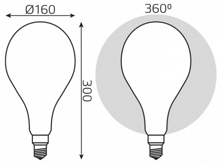 Лампа светодиодная Gauss Filament E27 10Вт 4100K 179202210-D