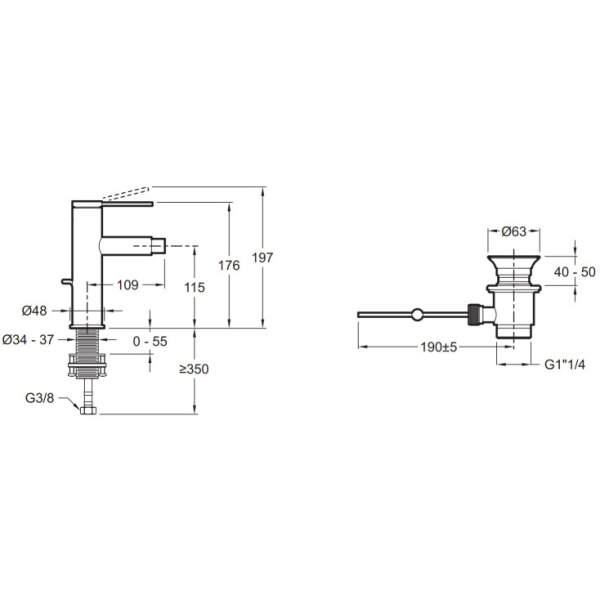 Смеситель для биде Jacob Delafon Grands Boulevards E77982-4A-CP