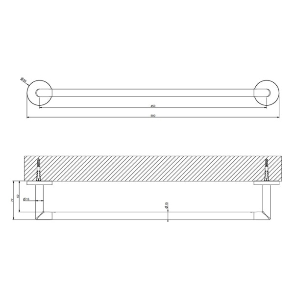Полотенцедержатель Gessi Tondo 45 см 63700#031