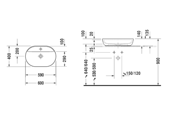 Раковина Duravit Luv 0379600000