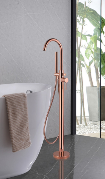 Напольный смеситель для ванны Abber Wasser Kreis AF8115RGN розовое золото