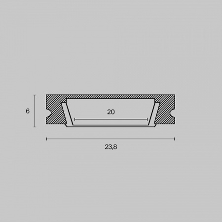 Профиль встраиваемый Maytoni Алюминиевый профиль ALM002S-2M