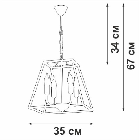 Подвесная люстра Vitaluce V4237 V4237-0/4