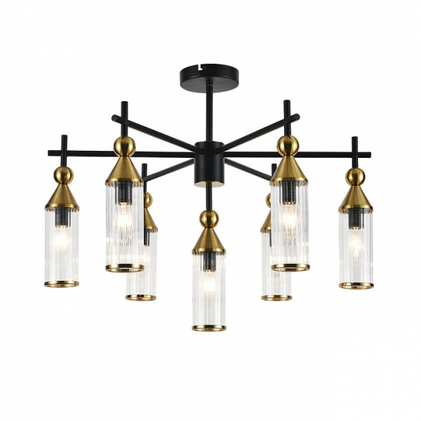 Люстра на штанге Indigo Torazzo 13037/7R Black