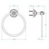 Полотенцедержатель THG Mandarine cristal clear U1D.F01.504N золото