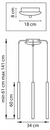 Подвесная люстра Lightstar Tubo L3T747333