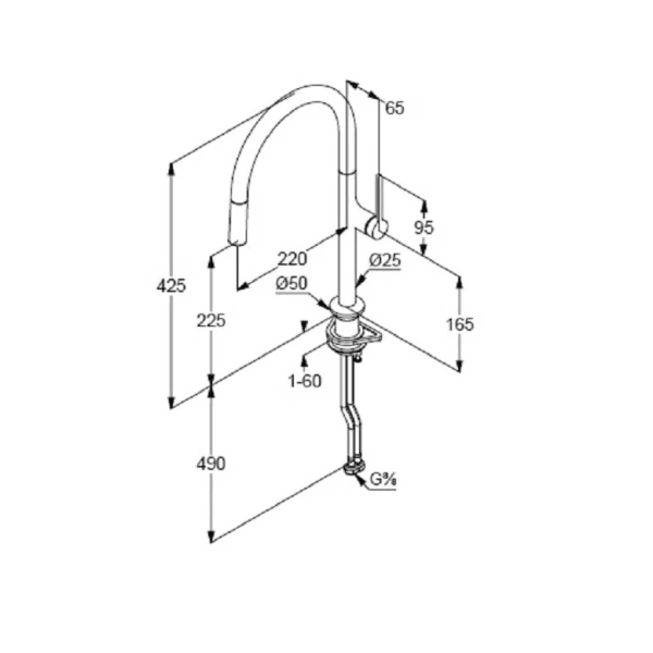 Смеситель для кухни Kludi Reef 508510575