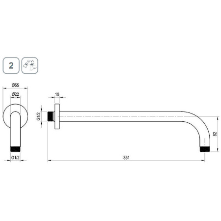 Кронштейн для душа Ravak X07P688 белый