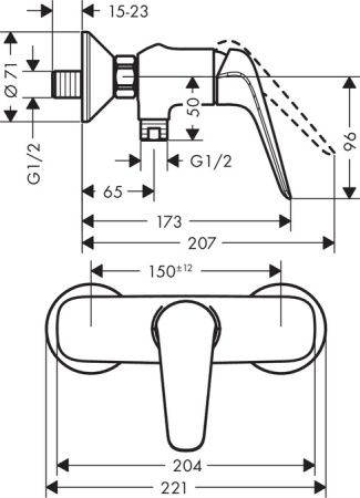 Смеситель для душа hansgrohe Novus 71060000